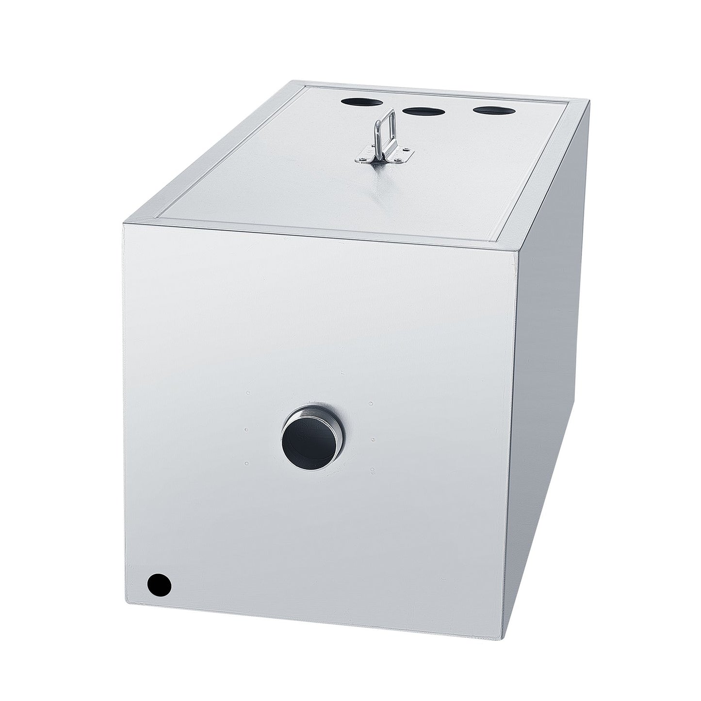 Commercial Grease Trap, 25 LBS Grease Interceptor, Top Inlet Interceptor, Under Sink Stainless Steel Grease Trap, 6.4 GPM Waste Water Oil-water Separator, for Restaurant Canteen Home Kitchen