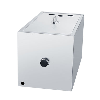 Commercial Grease Trap, 25 LBS Grease Interceptor, Top Inlet Interceptor, Under Sink Stainless Steel Grease Trap, 6.4 GPM Waste Water Oil-water Separator, for Restaurant Canteen Home Kitchen