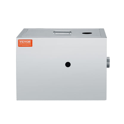 Kommersiell fettavskiljare, 8 LBS fettavskiljare, toppinloppsavskiljare, fettavskiljare under diskbänken i rostfritt stål, 2,8 GPM spillvatten Olje-vattenavskiljare, för restaurangmatsal hemkök