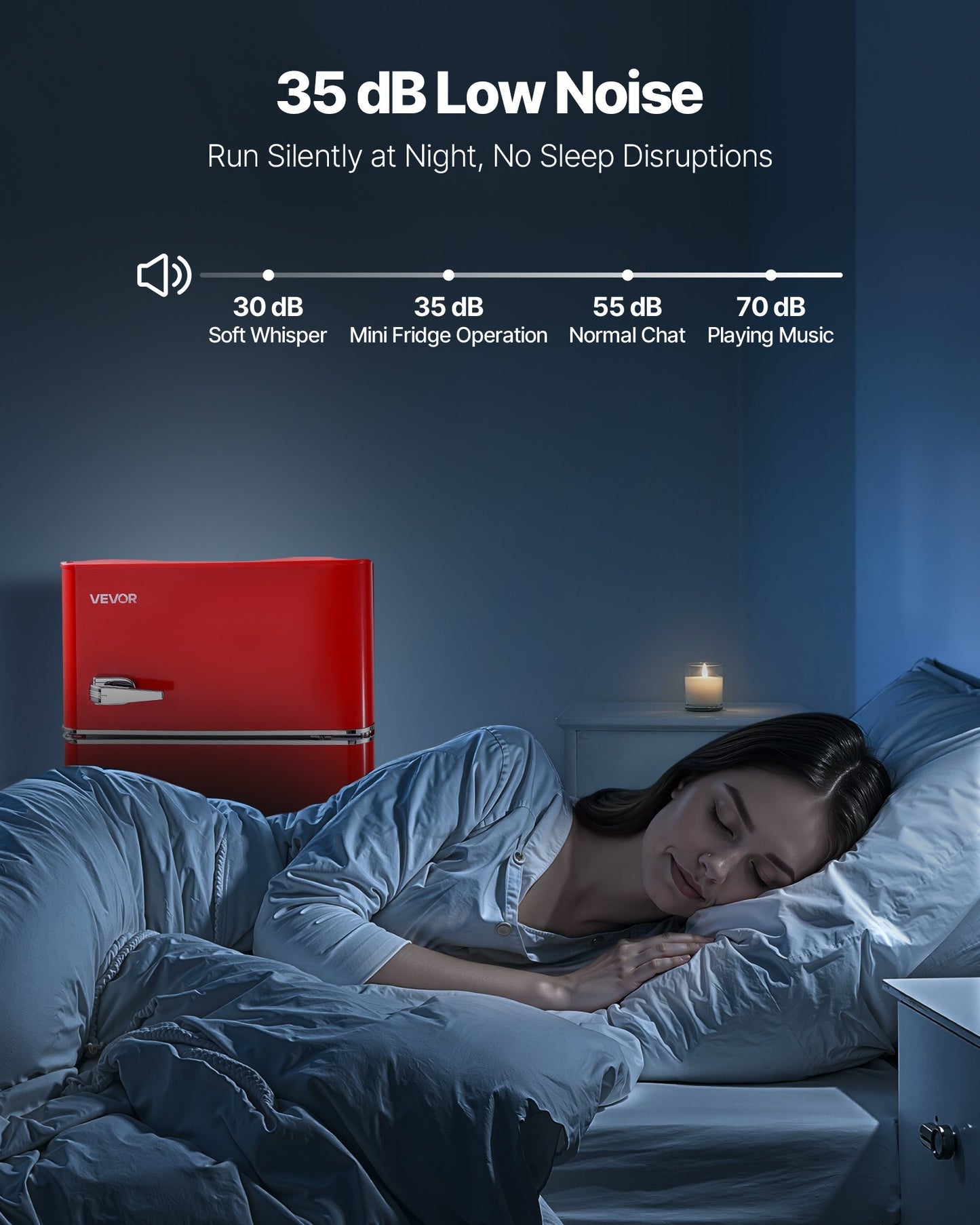 Mini Fridge with Freezer, 3.2 Cu.Ft, Two Door Compact Refrigerator with Adjustable Temperature, Glass Shelf, Energy Efficient Dorm Fridge, Low Noise Small Refrigerator, for Bedroom, Office, Red