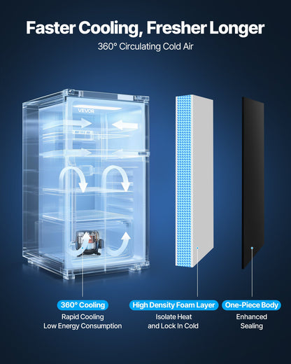 Mini Fridge, 3.2 Cu.Ft, Single Door Compact Refrigerator, Adjustable Temperature, Glass Shelf, Energy Efficient Small Refrigerator, Reversible Door, Low Noise, for Bedroom Dorm Office, Stainless