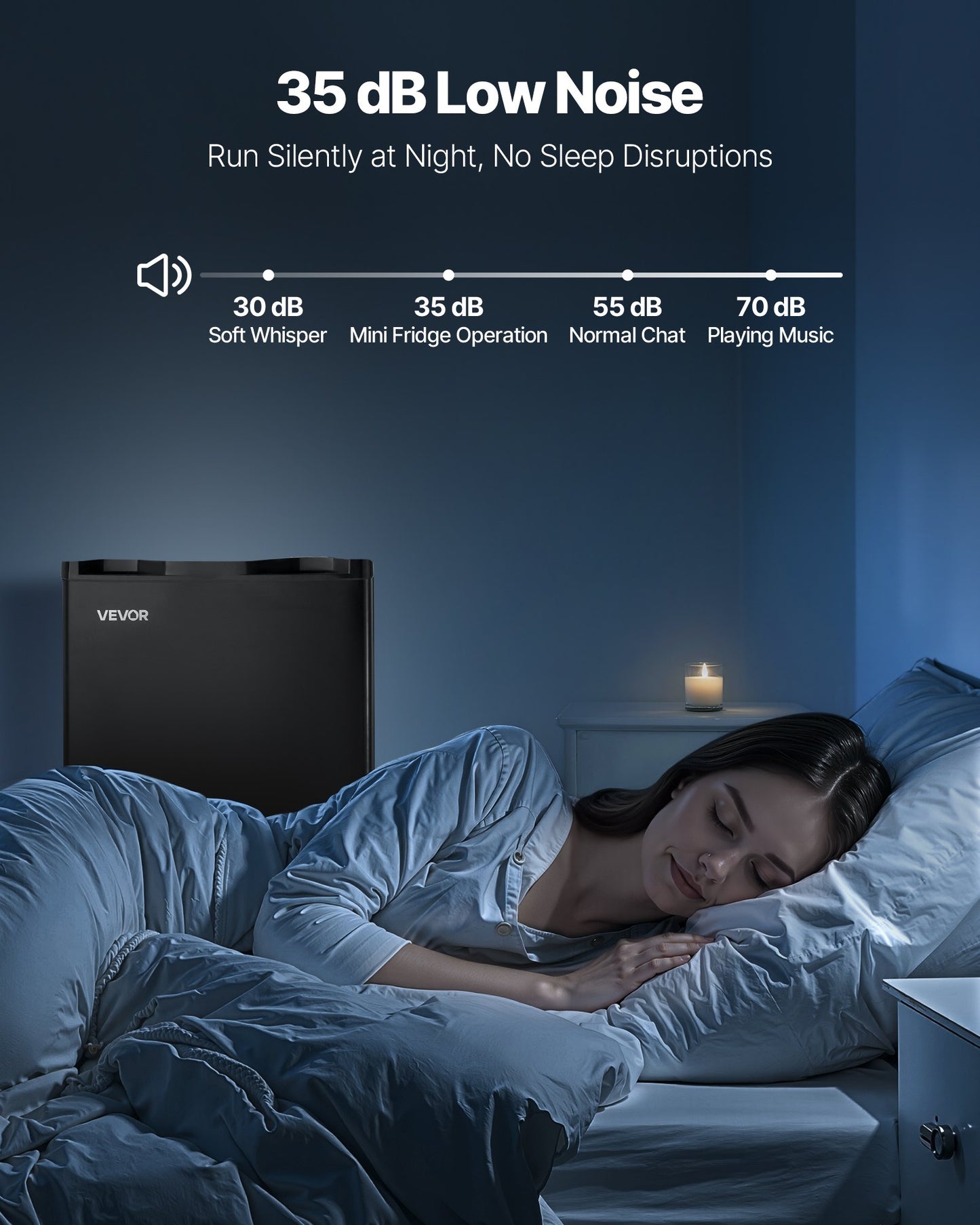 Mini Fridge, 3.2 Cu.Ft, Single Door Compact Refrigerator, Adjustable Temperature, Glass Shelf, Energy Efficient Small Refrigerator, Reversible Door, Low Noise, for Bedroom Dorm Office, Black