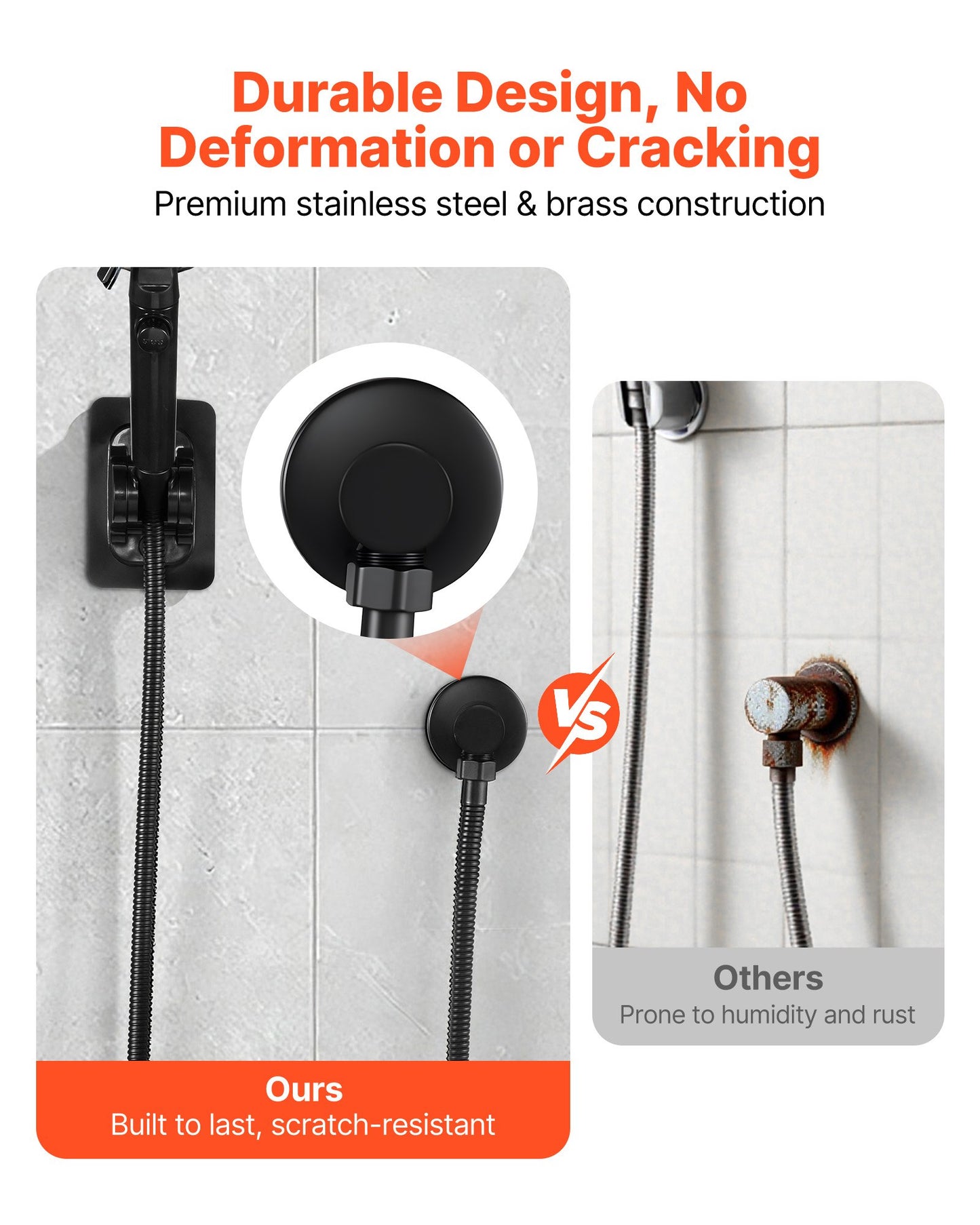 Wall Mounted Supply Elbow, Wall Supply Elbow with O-Ring Flange, Tapered 1/2" NPT Female Inlet, Solid Brass Wall Union, Round Walls Union Water Supplying, Matte Black Finish, 1/2" IPS