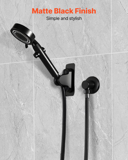 Wall Mounted Supply Elbow, Wall Supply Elbow with O-Ring Flange, Tapered 1/2" NPT Female Inlet, Solid Brass Wall Union, Round Walls Union Water Supplying, Matte Black Finish, 1/2" IPS