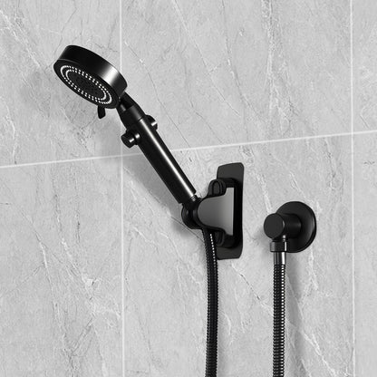 Wall Mounted Supply Elbow, Wall Supply Elbow with O-Ring Flange, Tapered 1/2" NPT Female Inlet, Solid Brass Wall Union, Round Walls Union Water Supplying, Matte Black Finish, 1/2" IPS