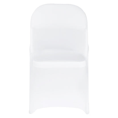 150 Pcs White Chair Covers, Polyester Spandex Chair Cover, Stretch Slipcovers for Wedding Party Dining Banquet Flat-Front Chair Covers, Fits Chair Measures up to 17.72 x 18.11 x 30.31 inch