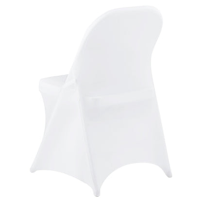 150 Pcs White Chair Covers, Polyester Spandex Chair Cover, Stretch Slipcovers for Wedding Party Dining Banquet Flat-Front Chair Covers, Fits Chair Measures up to 17.72 x 18.11 x 30.31 inch