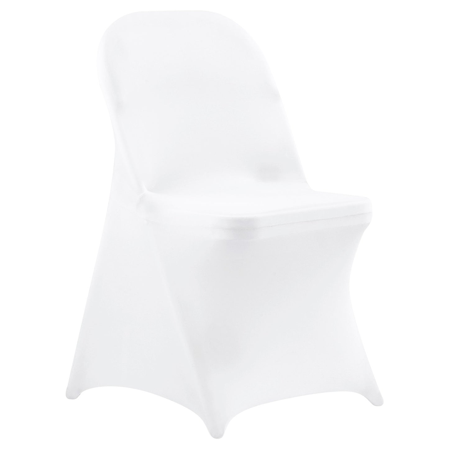 150 Pcs White Chair Covers, Polyester Spandex Chair Cover, Stretch Slipcovers for Wedding Party Dining Banquet Flat-Front Chair Covers, Fits Chair Measures up to 17.72 x 18.11 x 30.31 inch