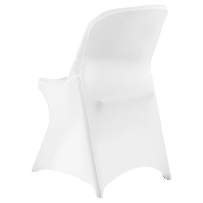 30 Pcs White Chair Covers, Polyester Spandex Chair Cover, Stretch Slipcovers for Wedding Party Dining Banquet Flat-Front Chair Covers, Fits Chair Measures up to 18.11 x 19.69 x 33.86 inch