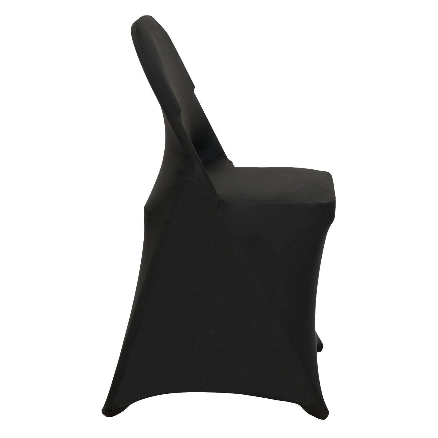 100 Stück schwarze Klappstuhlhussen aus Stretch-Spandex, universell passende Stuhlhussen, abnehmbare und waschbare Schutzhüllen, für Hochzeiten, Feiertage, Bankette, Partys, Feiern und Abendessen