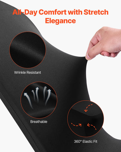 100 Pcs Black Chair Covers, Polyester Spandex Chair Cover, Stretch Slipcovers for Wedding Party Dining Banquet Flat-Front Chair Covers, Fits Chair Measures up to 20.08 x 17.72 x 37.4 inch