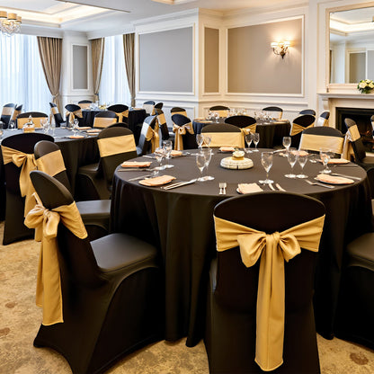 100 Pcs Black Chair Covers, Polyester Spandex Chair Cover, Stretch Slipcovers for Wedding Party Dining Banquet Flat-Front Chair Covers, Fits Chair Measures up to 20.08 x 17.72 x 37.4 inch