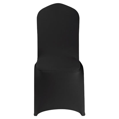 100 Pcs Black Chair Covers, Polyester Spandex Chair Cover, Stretch Slipcovers for Wedding Party Dining Banquet Flat-Front Chair Covers, Fits Chair Measures up to 20.08 x 17.72 x 37.4 inch