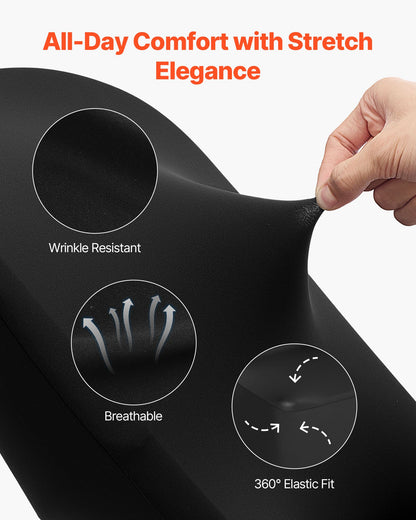 30 Pcs Black Chair Covers, Polyester Spandex Chair Cover, Stretch Slipcovers for Wedding Party Dining Banquet Flat-Front Chair Covers, Fits Chair Measures up to 18.11 x 19.69 x 33.86 inch