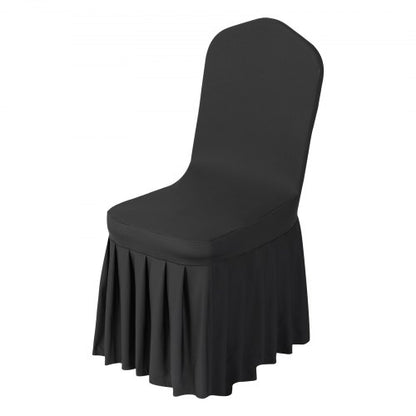 30 Pcs Black Chair Covers, Polyester Spandex Chair Cover, Stretch Slipcovers for Wedding Party Dining Banquet Flat-Front Chair Covers, Fits Chair Measures up to 20.08 x 17.72 x 37.4 inch