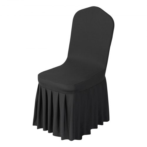 30 Pcs Black Chair Covers, Polyester Spandex Chair Cover, Stretch Slipcovers for Wedding Party Dining Banquet Flat-Front Chair Covers, Fits Chair Measures up to 20.08 x 17.72 x 37.4 inch