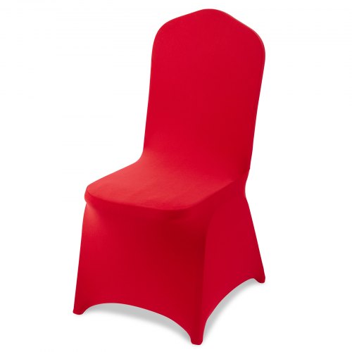 50 Pcs Red Chair Covers, Polyester Spandex Chair Cover, Stretch Slipcovers for Wedding Party Dining Banquet Flat-Front Chair Covers, Fits Chair Measures up to 20.08 x 17.72 x 37.4 inch