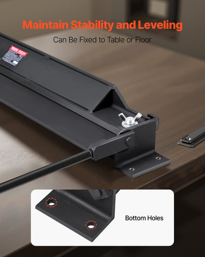 Box and Pan Brake, 30 in Sheet Metal Bending Brake, 18-Gauge Capacity, 0-135 Degree Adjustable, Metal Bender Machine, No Wobbling, Heavy-Duty Aluminum Folder for Precise Batch Bending