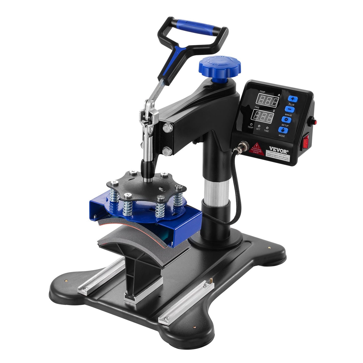 5 in 1 Heat Press Machine 15x15 in 30oz Tumbler Press T-shirts Black+Blue