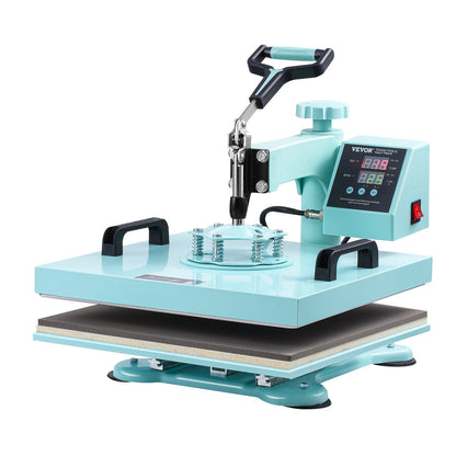 Heat Press Machine 15x15 in 8 in 1 with 30oz Tumbler Press T-shirts Green