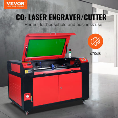 100W CO2 Lasergravierer Gravur Carving Druckmaschine 600x900 mm Arbeitsbett