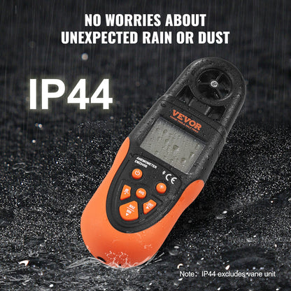 Bluetooth-Handanemometer, 14℉-140℉, digitales Windgeschwindigkeitsmessgerät mit LED-Hintergrundbeleuchtung, misst Windgeschwindigkeit, Windtemperatur, Luftstrom, Windkühlung, zum Surfen, Drohnenfliegen, HVAC