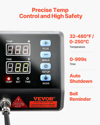 Heat Press Machine 8 in 1 Combo, Heat Press 15x15 in, Swing Away T Shirt Printing Machine Digital Control, Multifunction Transfer Machine Sublimation, for T-Shirt Hat Cap Mug Plate, Blue