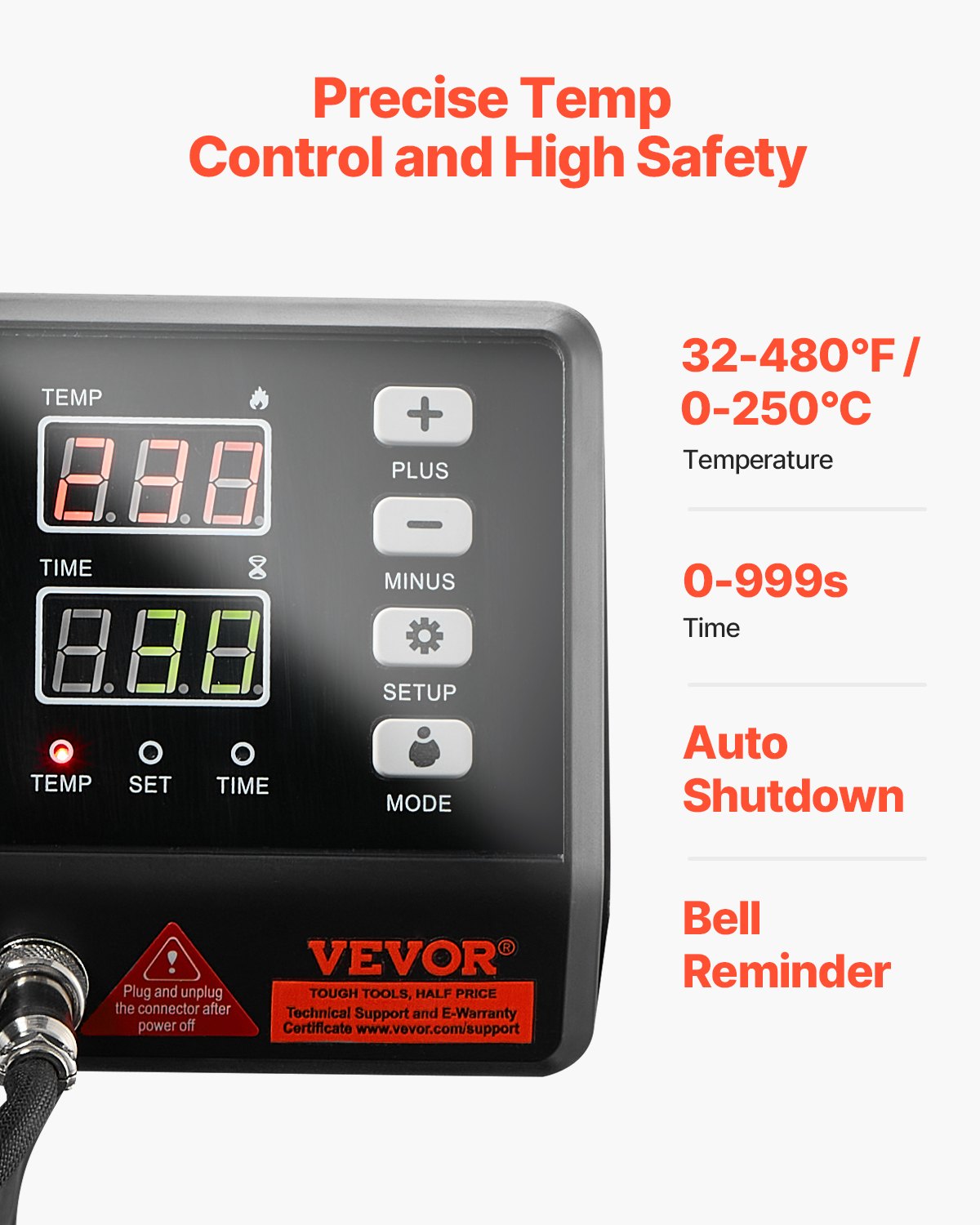 Heat Press Machine 8 in 1 Combo, Heat Press 15x15 in, Swing Away T Shirt Printing Machine Digital Control, Multifunction Transfer Machine Sublimation, for T-Shirt Hat Cap Mug Plate, Black