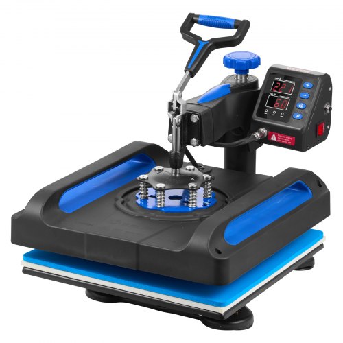 Heat Press Machine, 15" x 15" Fast Heating, 360 Swing Away Digital Sublimation T-Shirt Vinyl Transfer Printer with Anti-Scald Surface, Canvas Bag, Banner, Pillow, ETL Listed, Blue