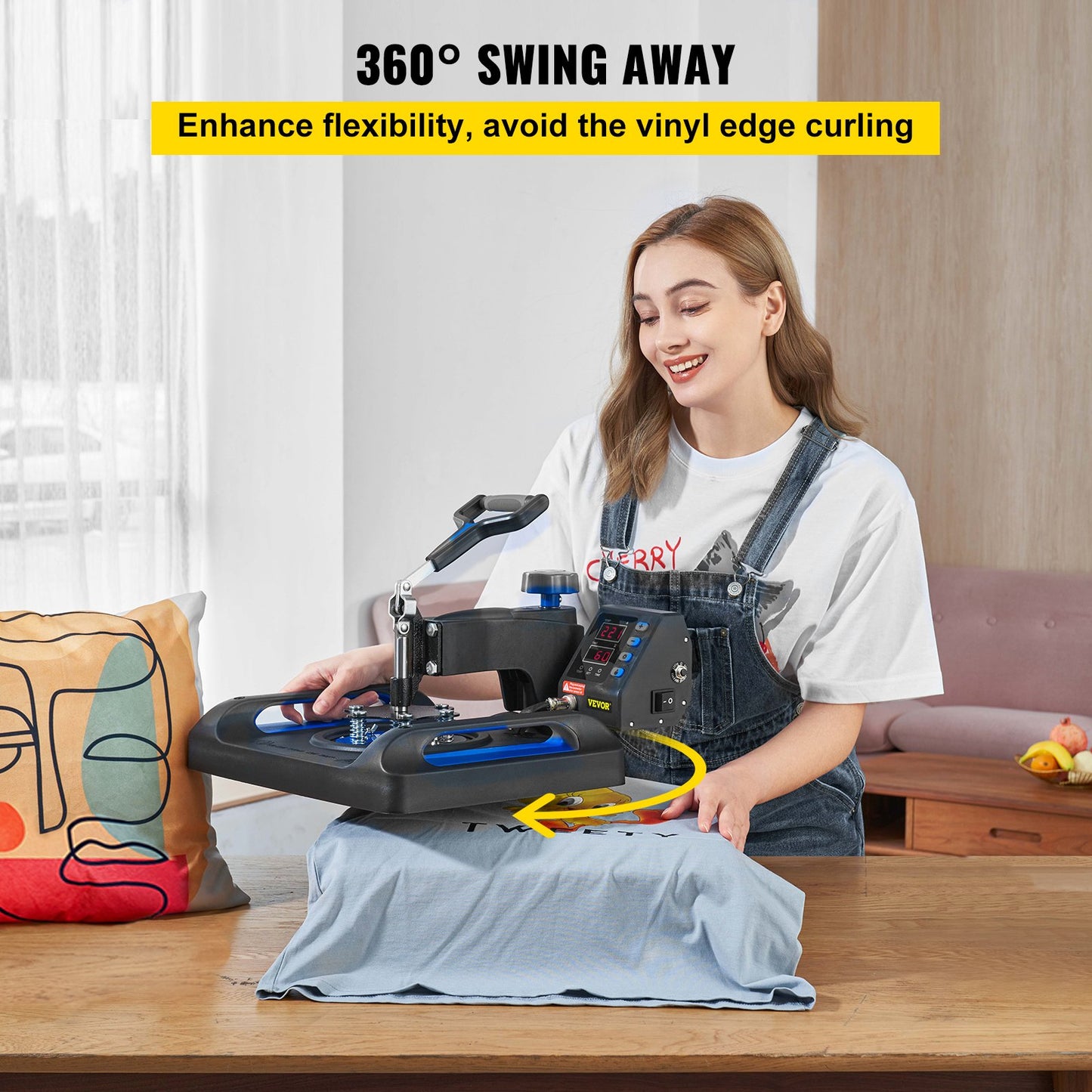 Digitale Wärme Presse 15 "x 15" T-shirt Sublimation Transfer Maschine Swing Away