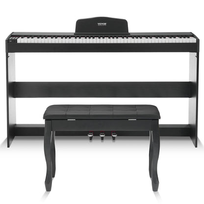 88-key Fully weighted digital piano Dual keyboard mode Cabinet mount Bench