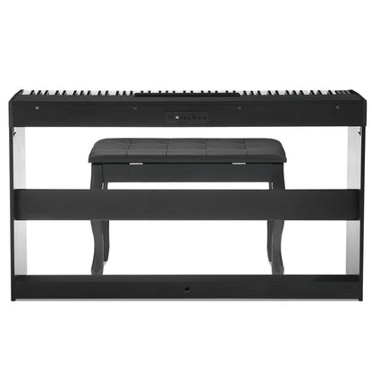 88-key Fully weighted digital piano Dual keyboard mode Cabinet mount Bench