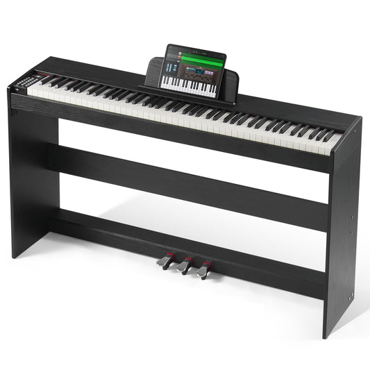 88 keys Fully weighted digital piano Double keyboard Simple cabinet mount