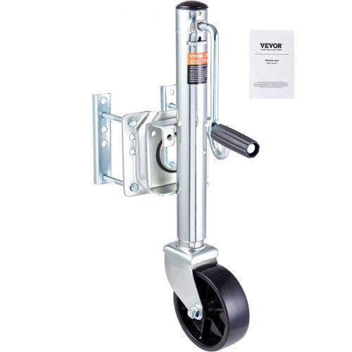 Trailer Jack, Boat Trailer Jack 32.8 in, Bolt-on Trailer Tongue Jack Weight Capacity 1000 lb, with PP Wheel and Handle for lifting RV Trailer, Horse Trailer, Utility Trailer, Yacht Trailer