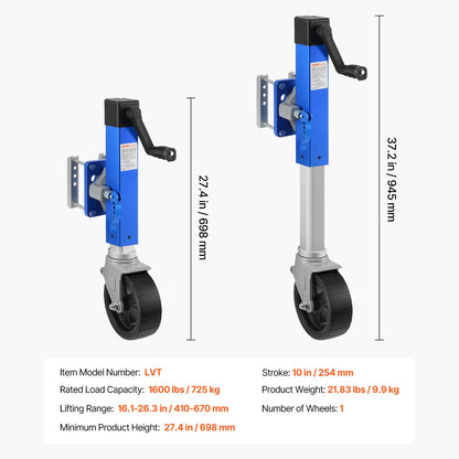 Boat Trailer Jack Marine Heavy Duty Swivel Mount Tongue Jack 1600 lbs Last