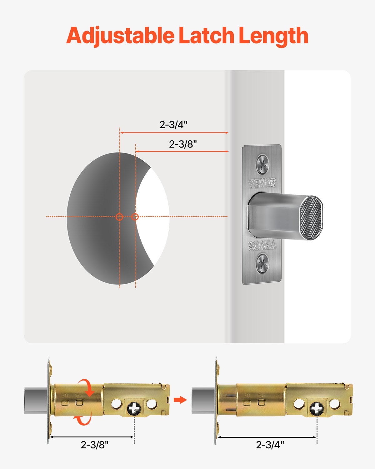 Deadbolt Lock, Round Single Cylinder Dead Bolt, Keyed 1 Side, Fits Standard Size Interior and Exterior Doors, Full Metal, with 3 Keys, for Front Entry Door Residential Security, Satin Nickel