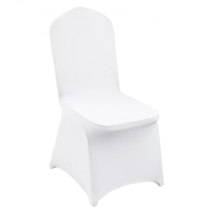 Stretch Spandex Folding Chair Covers, Universal Fitted Chair Cover, Removable Washable Protective Slipcovers, for Wedding, Holiday, Banquet, Party, Celebration, Dining (30PCS White)