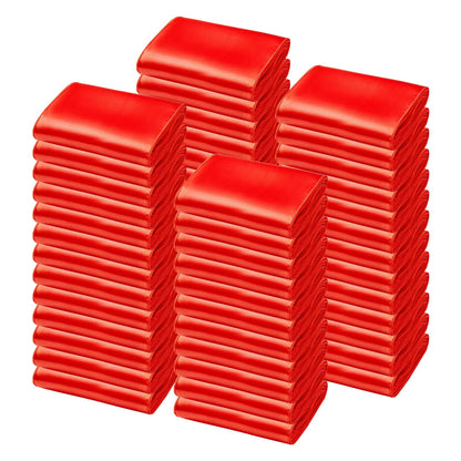 Satin Chair Sashes Bows, 100PCS Chair Ribbon Ties Back Sash, 7 x 108 inch, Red Wedding Reception Decoration, for Wedding Ceremony Baby Shower Party Events Banquet Chair Cover Decoration