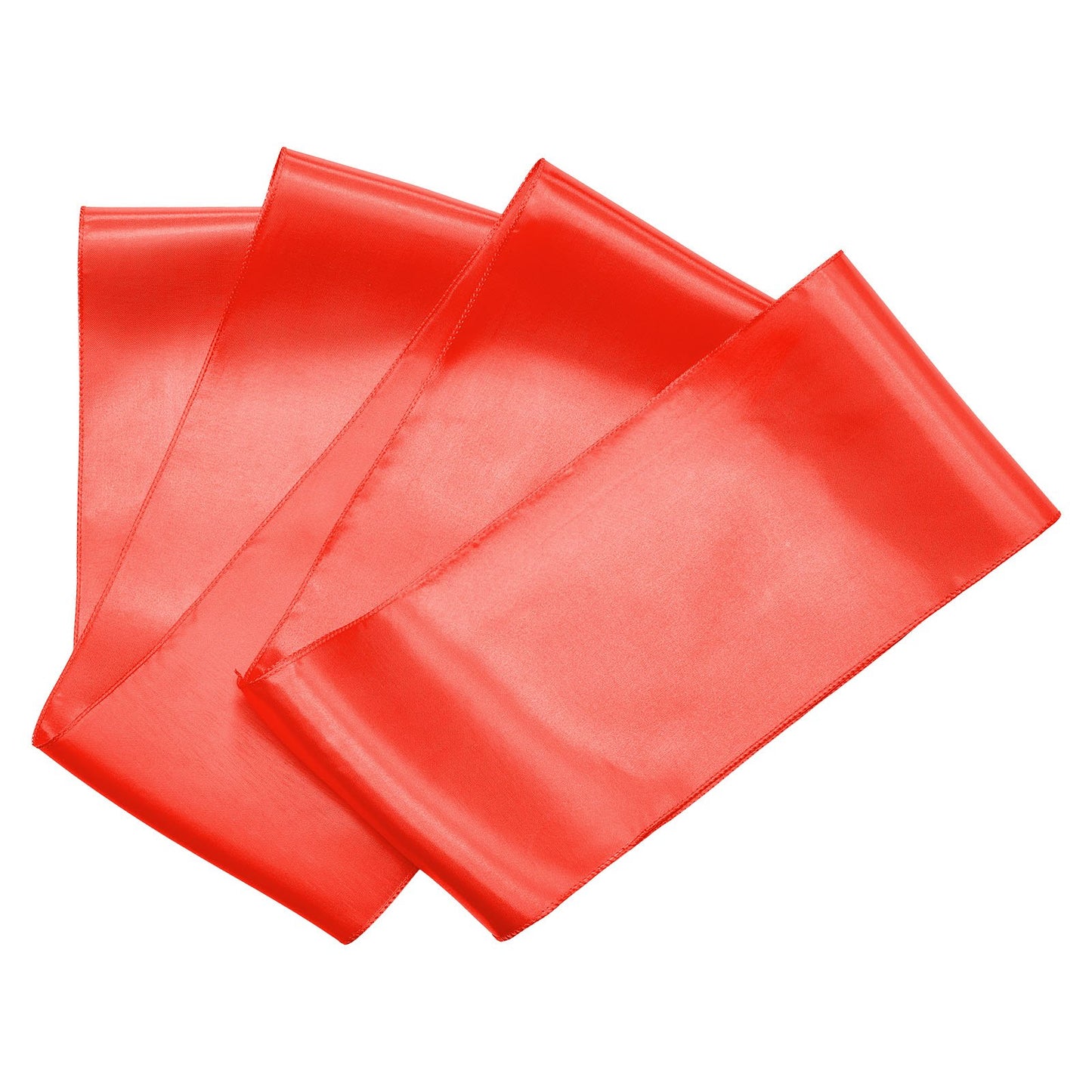 Satin Chair Sashes Bows, 50PCS Chair Ribbon Ties Back Sash, 7 x 108 inch, Red Wedding Reception Decoration, for Wedding Ceremony Baby Shower Party Events Banquet Chair Cover Decoration