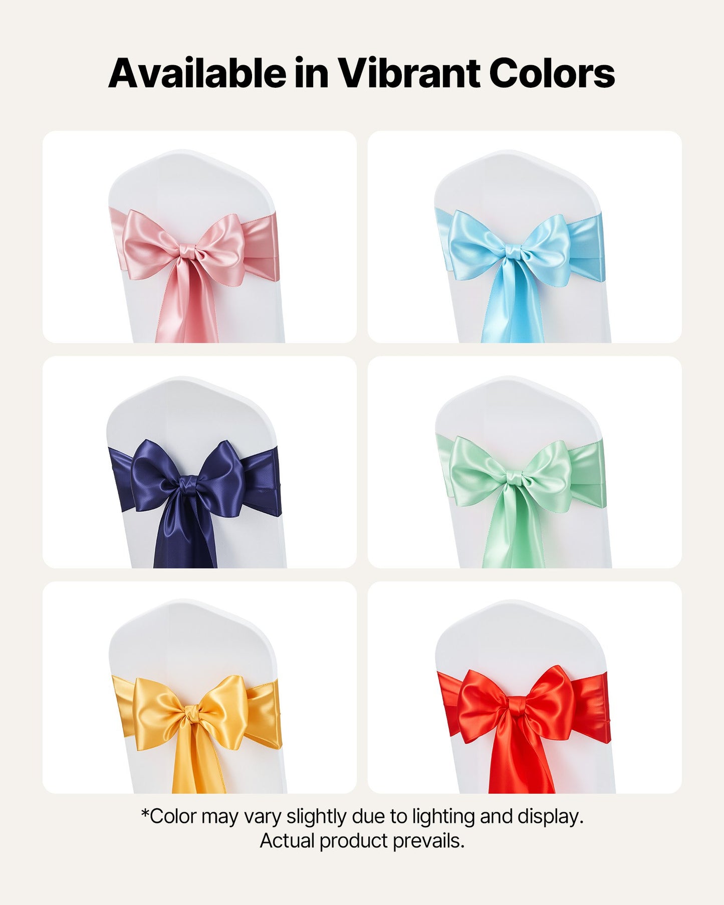 Satin Chair Sashes Bows, 50PCS Chair Ribbon Ties Back Sash, 7 x 108 inch, Gold Wedding Reception Decoration, for Wedding Ceremony Baby Shower Party Events Banquet Chair Cover Decoration