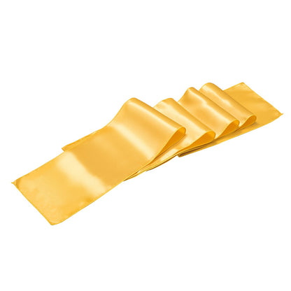 Satin Chair Sashes Bows, 50PCS Chair Ribbon Ties Back Sash, 7 x 108 inch, Gold Wedding Reception Decoration, for Wedding Ceremony Baby Shower Party Events Banquet Chair Cover Decoration