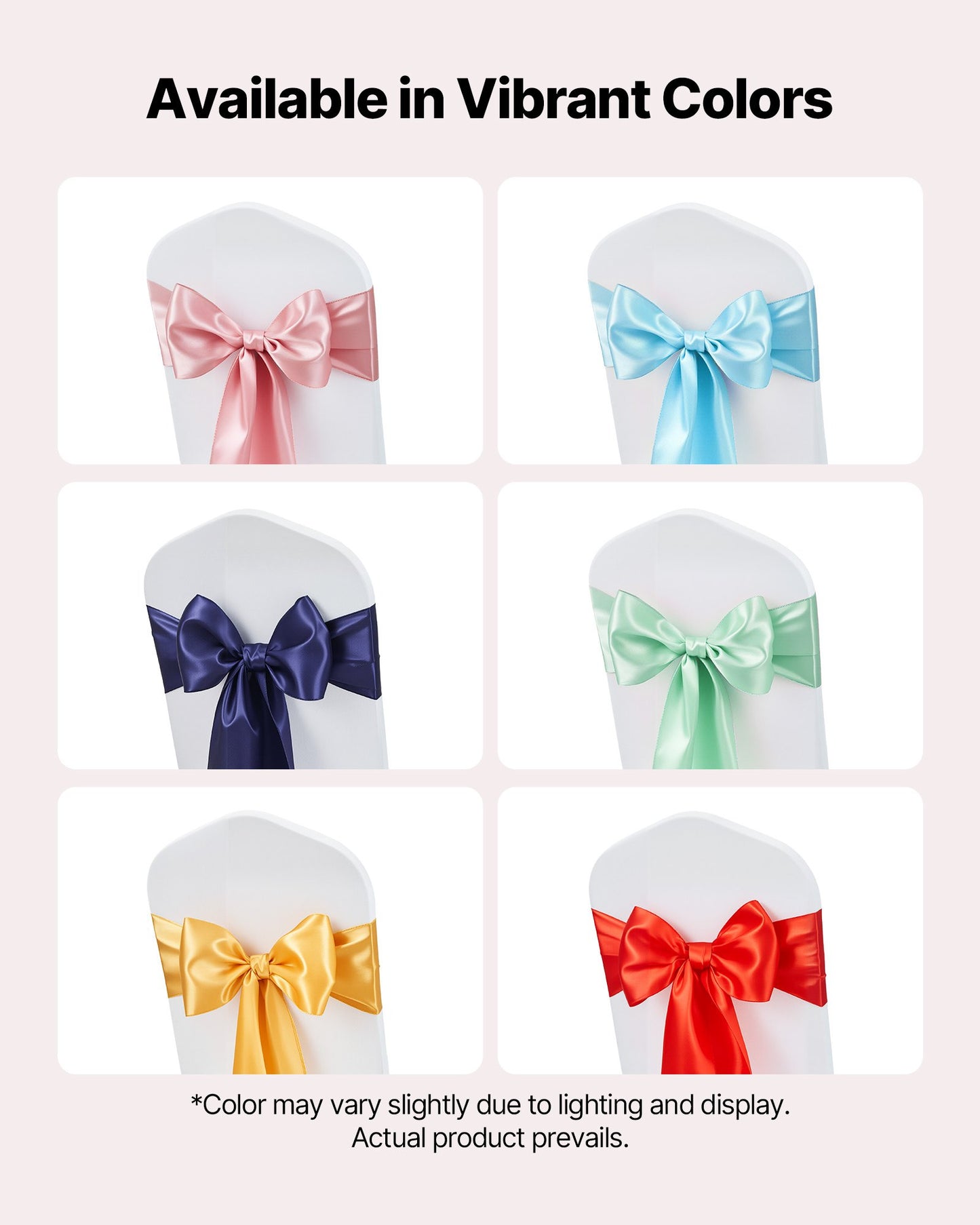 Satin Chair Sashes Bows, 100PCS Chair Ribbon Ties Back Sash, 7 x 108 inch, Rose Gold Wedding Reception Decoration, for Wedding Ceremony Baby Shower Party Events Banquet Chair Cover Decoration