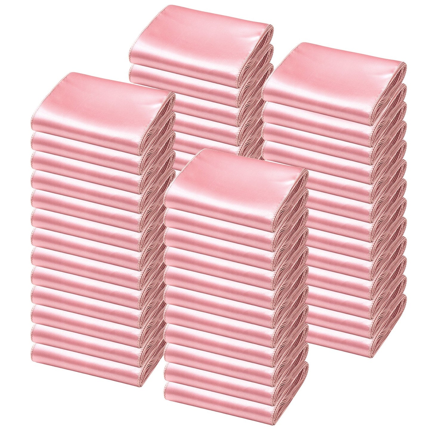 Satin Chair Sashes Bows, 100PCS Chair Ribbon Ties Back Sash, 7 x 108 inch, Rose Gold Wedding Reception Decoration, for Wedding Ceremony Baby Shower Party Events Banquet Chair Cover Decoration