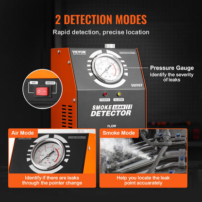 Automotive Smoke Machine Leak Detector EVAP Leak Tester Built-in Air Pump