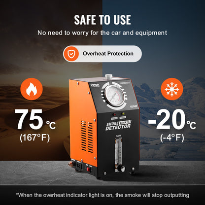 Automotive Smoke Machine Leak Detector EVAP Leak Tester Built-in Air Pump