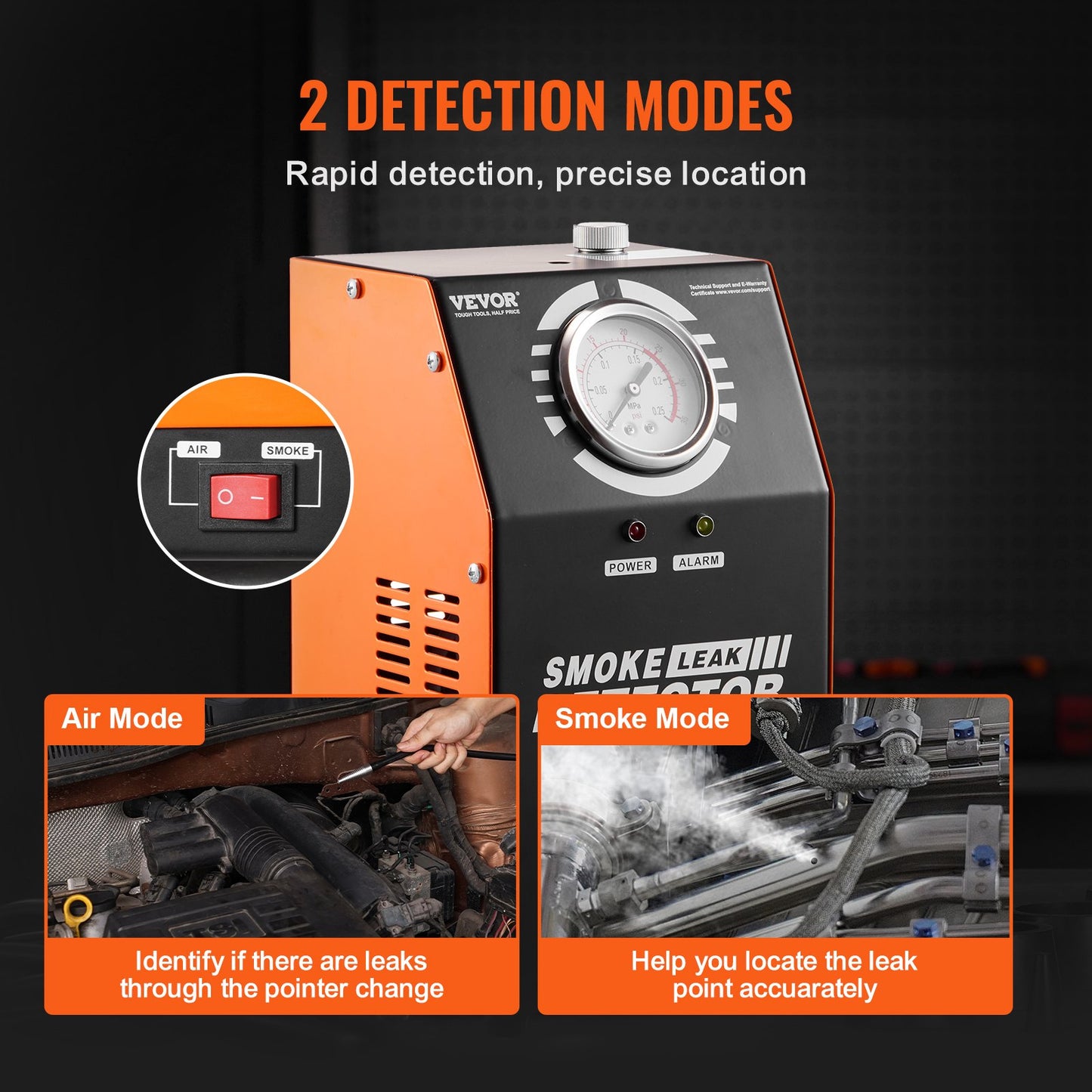 Automotive Smoke Machine Leak Detector EVAP Leak Tester Built-in Air Pump