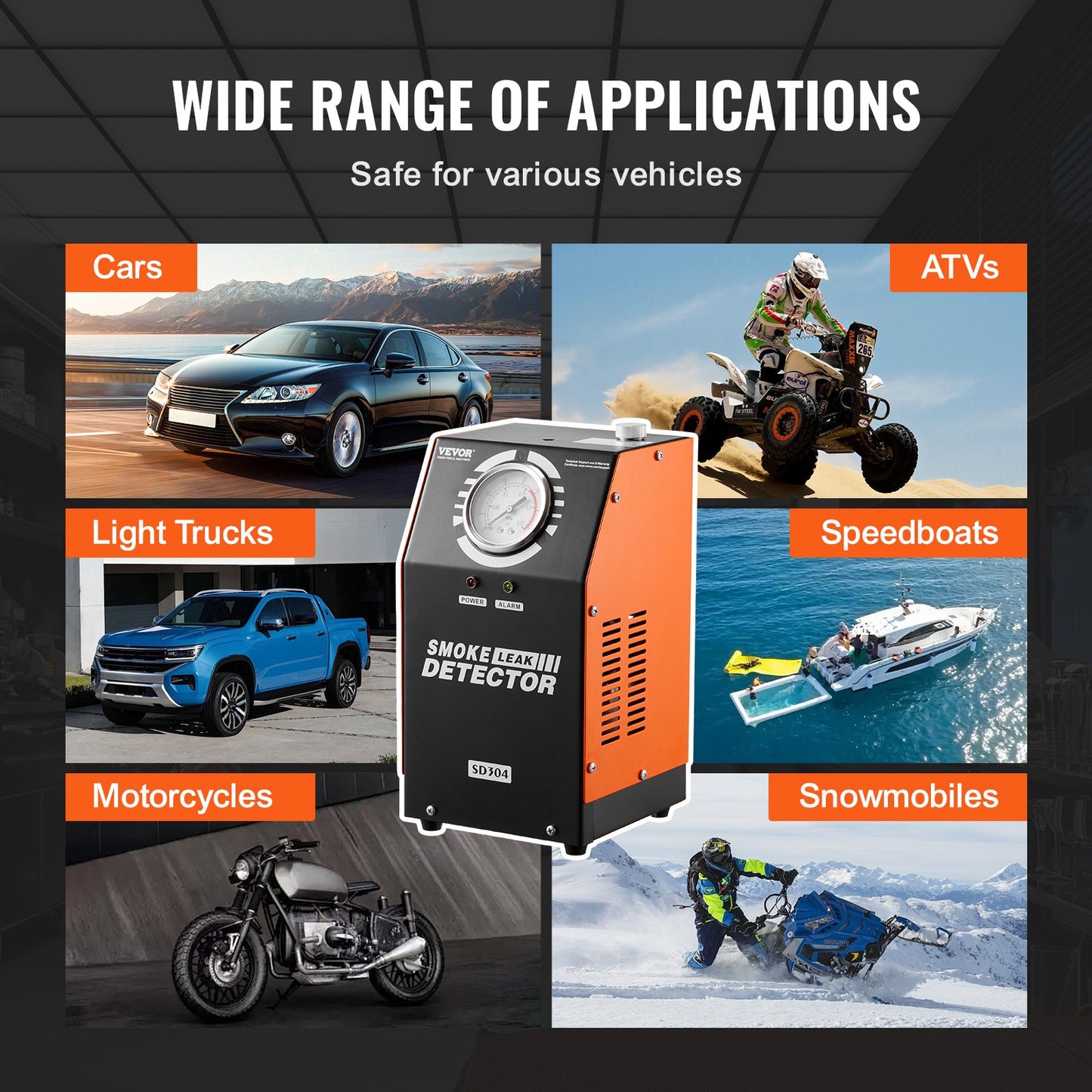 Automotive Smoke Machine Leak Detector EVAP Leak Tester Built-in Air Pump