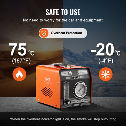 Automotive Smoke Machine Läckagedetektor Vakuum Bränsleläckagetestare