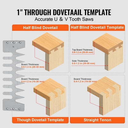 Dovetail Jig 12 Inches Precise Dove Tailing Router Jigs with 3 Templates