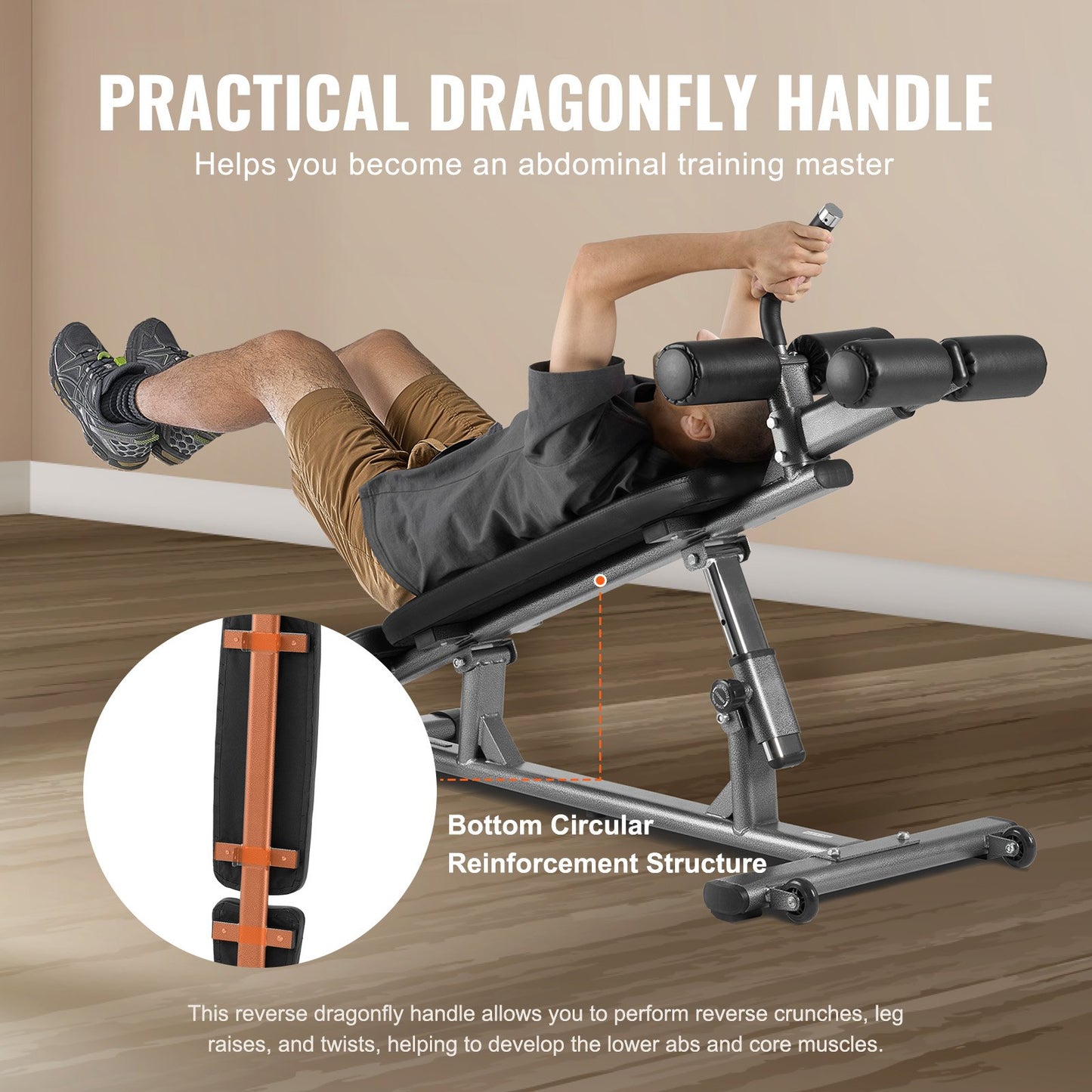 Weight Bench, Adjustable Strength Training Bench, Press Bench for Full Body Workout, 1000 LBS Multi-Purpose Sit up Bench for Home Gym Exercise, Incline Decline Bench with Reverse Crunch Handle